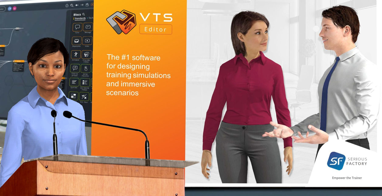 An example of a presentation type module created with VTS Editor via Powerpoint file import